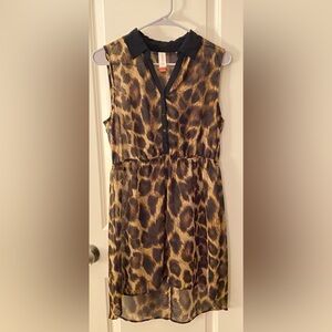 No Boundaries cheetah print high-low dress, size 11-13 (juniors).